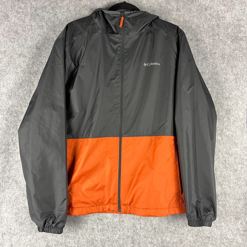 Columbia Center Ridge Lined Windbreaker Jacket Mens Medium‎ Colorblock NEW